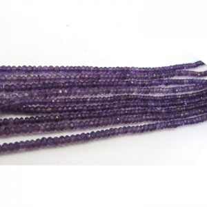 amethyst 4mm rondelle faceted bundle