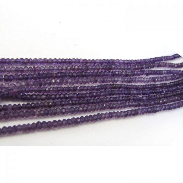amethyst 4mm rondelle faceted bundle