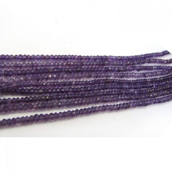 amethyst 4mm rondelle faceted bundle