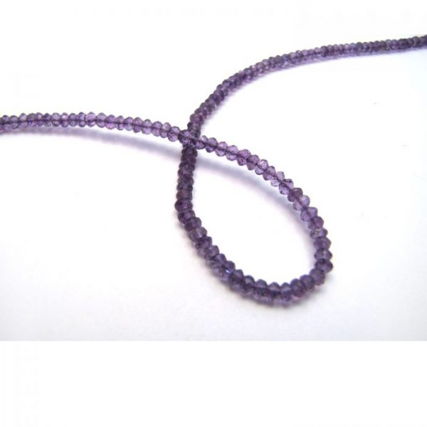 amethyst 4mm rondelle faceted strand