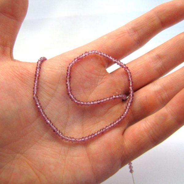 garnet 3mm round faceted to scale