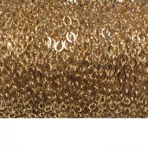 gold fill flat oval chain 765F close up spool