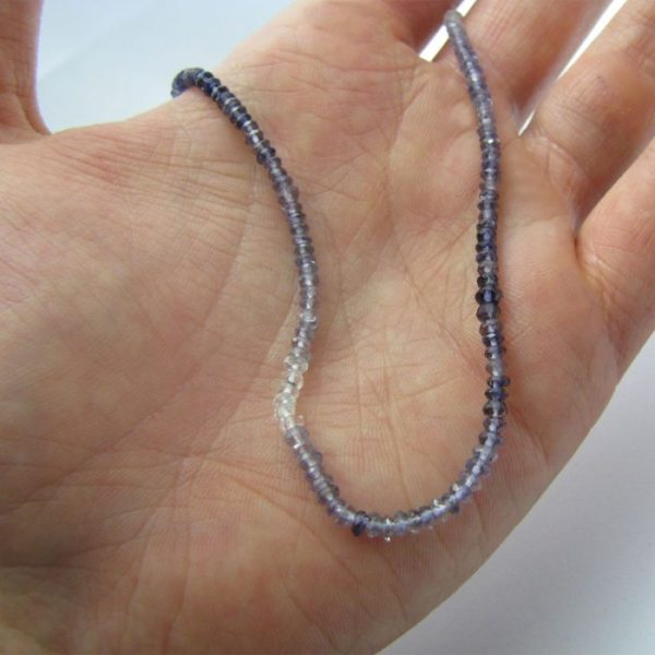 iolite 3mm round faceted to scale