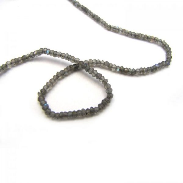 labradorite 3mm round faceted strand