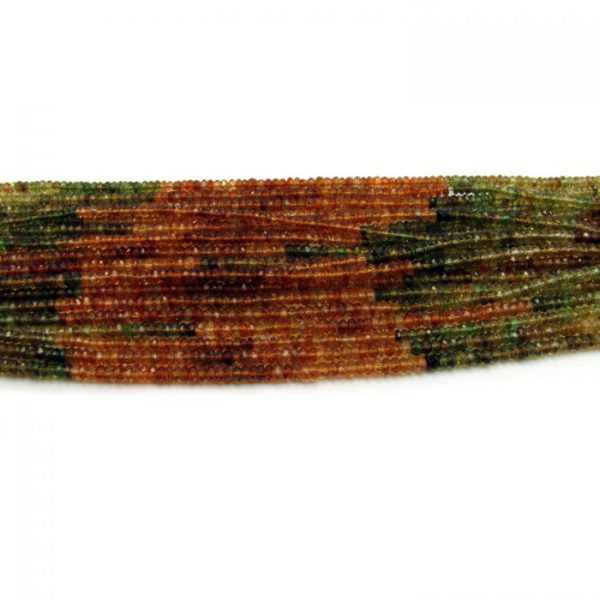 petro tourmaline 3mm micro faceted rondelles bundle