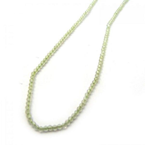 prehnite faceted round 2mm strand