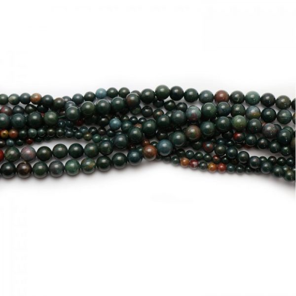 Bloodstone smooth rounds strands group photo