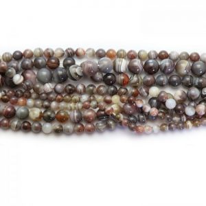 Botswana agate strand smooth round stones group image