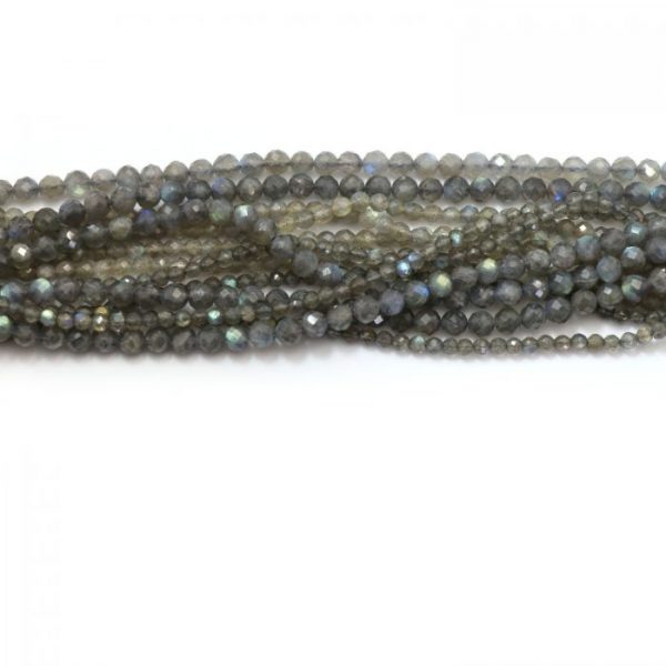 Labradorite strand faceted stones group image