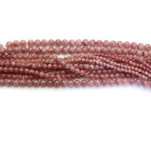 Strawberry quartz smooth rounds group image