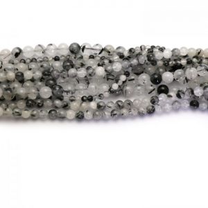 Tourmalated Quartz strand smooth round stones group image