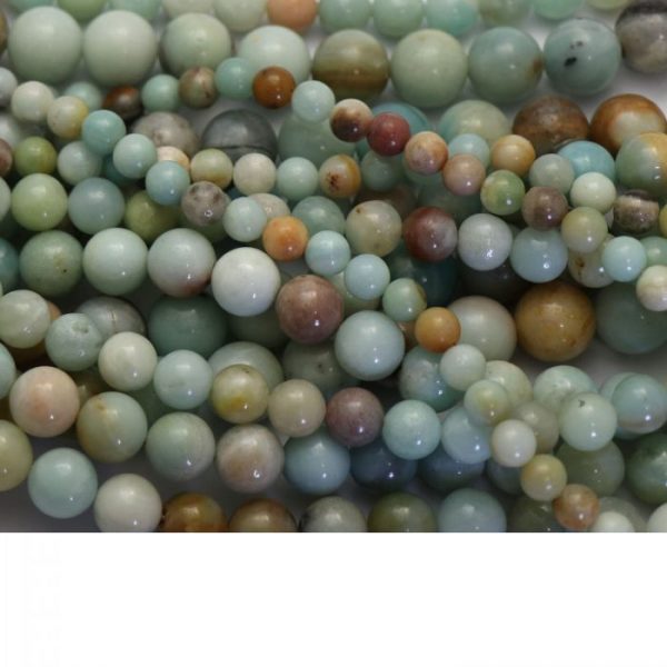 amazonite strand smooth round stones group image