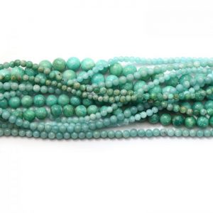 Amazonite strand smooth round stones group image