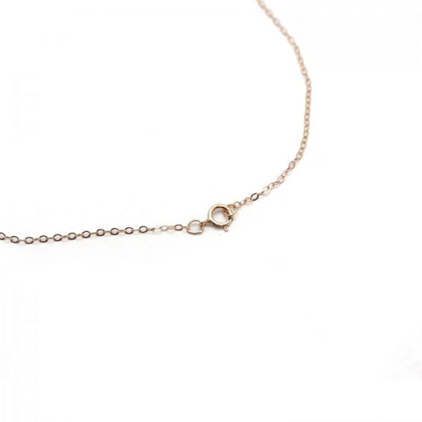 #15 Oval chain 14K Rose gold clasp view