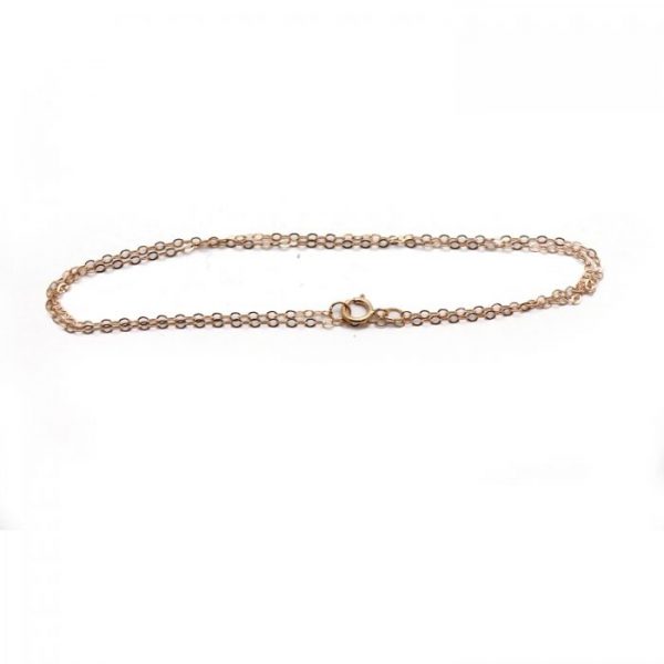 #15 Oval chain 14K Rose gold front view
