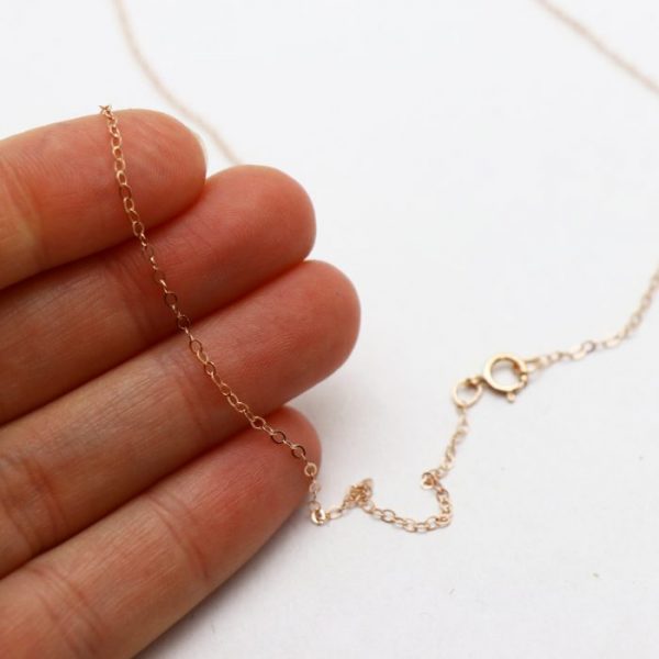 #15 Oval chain 14K Rose gold size view