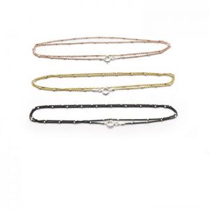 #17 Satellite oval chain 3 colors front view