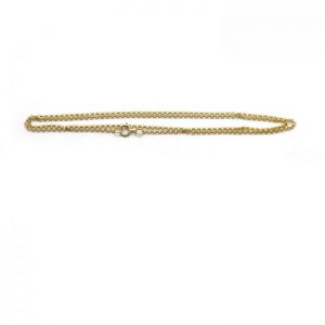 #20 Rolo chain 14k gold front view
