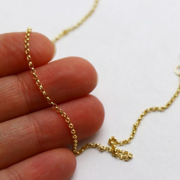 #20 Rolo chain 14k gold size view