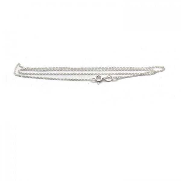 #21 Thin rolo chain Sterling Silver front view