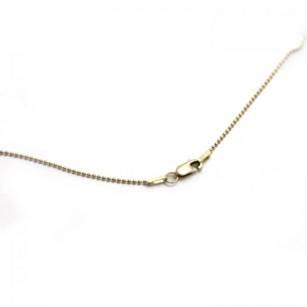 #3 ball chain 14k gold clasp view