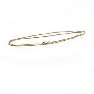 #3 ball chain 14k gold front view