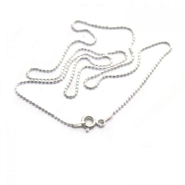 #5 Diamond ball chain S.S clasp view