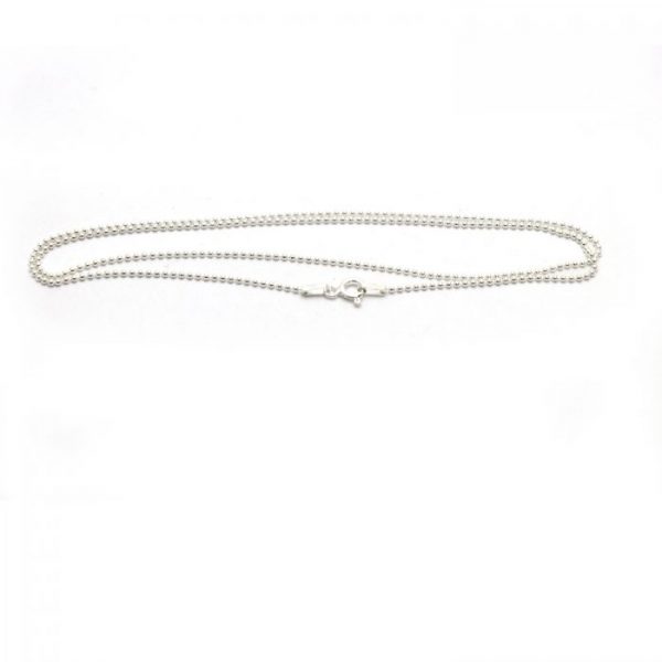 #6 Thin ball chain Sterling silver front view