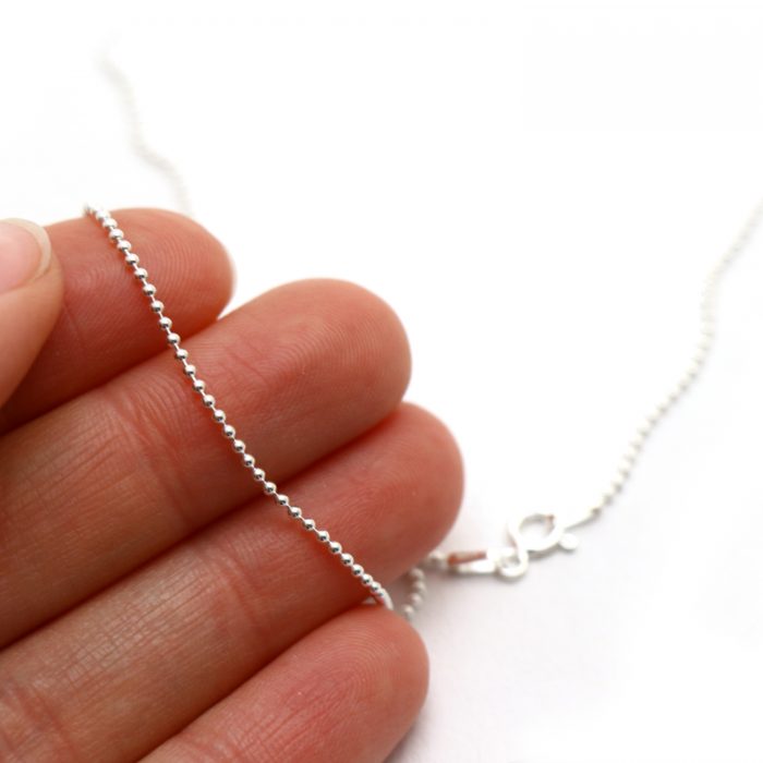 Ball Chain 1mm with clasp 6 Sterling Silver