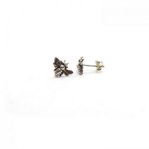 Sterling Silver Earring studs - Bee side view