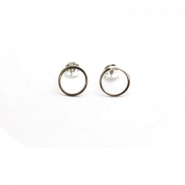 Sterling Silver Earring studs - Open circle