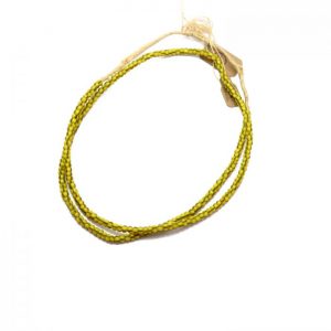 Chevron - Trade Beads yellow and khaki green - strand 2 top view