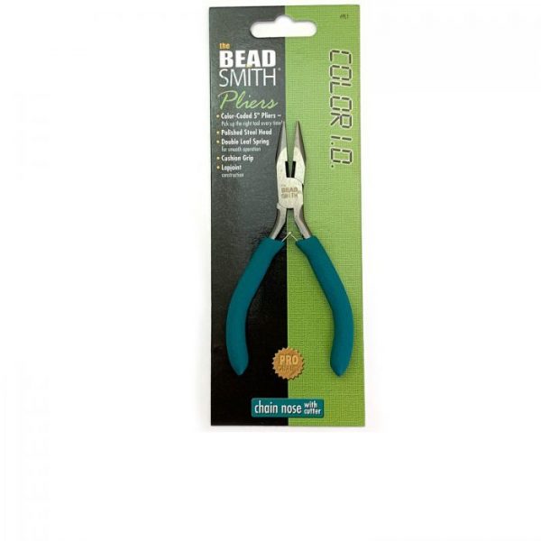 plier chain nose with cutter turquoise handle bead smith