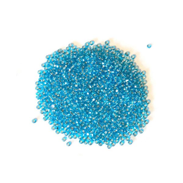 seed beads - aqua silver lined