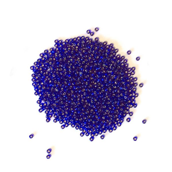 seed beads - blue cobalt silver lined