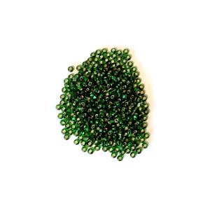 seed beads - green emerald silverlined