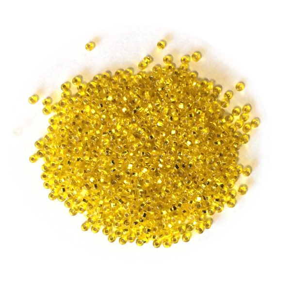 seed beads - light yellow silver lined