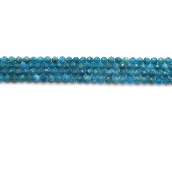 Apatite faceted rounds 6mm strands