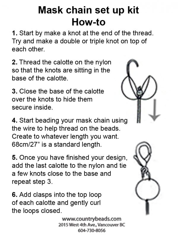 Country Beads Mask kit how to
