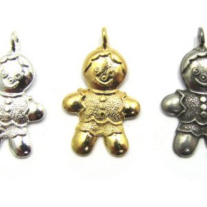 gingerbread man charms base metal