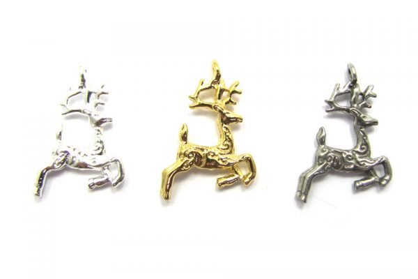 reindeer charms base metal