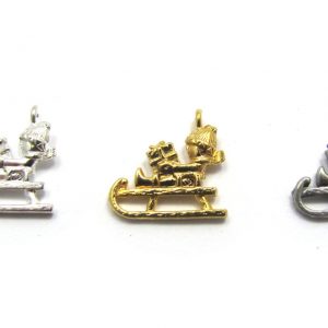 sleigh holiday charms base metal