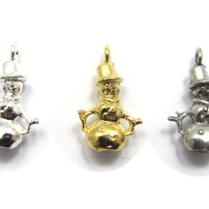 snowman charms base metal