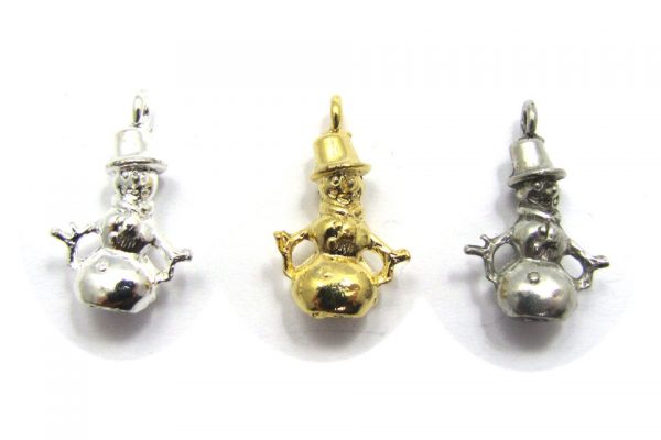 snowman charms base metal