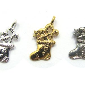 stocking holiday charms base metal