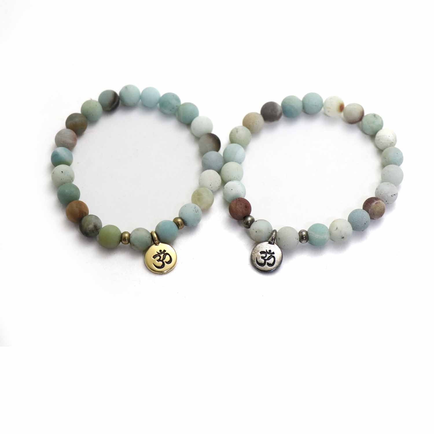 Semi Precious Stone Bracelet Amazonite Country Beads