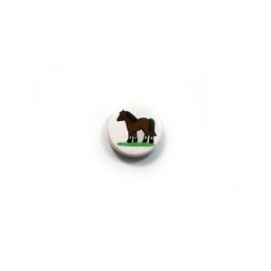 ceramic disc - horse bead