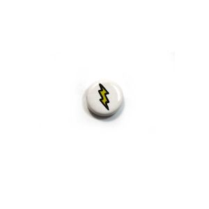 ceramic disc - lightening bolt bead