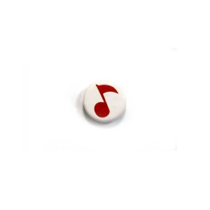 ceramic disc - music note bead
