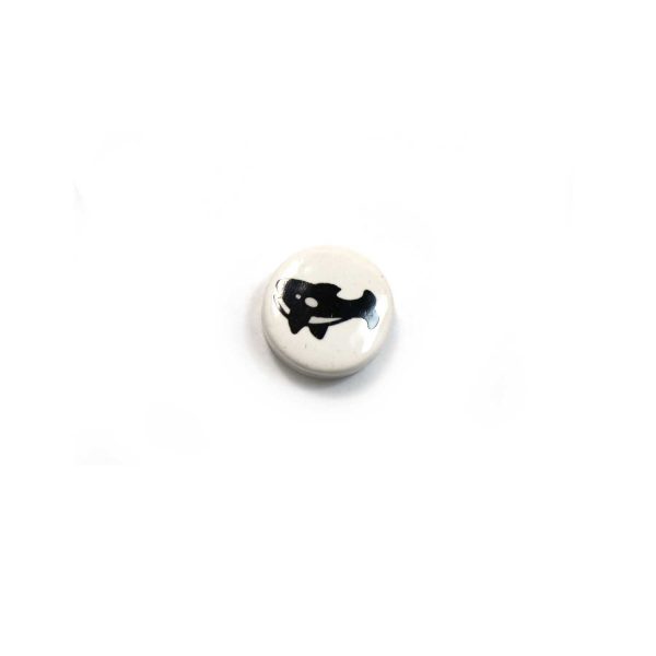 ceramic disc - whale bead